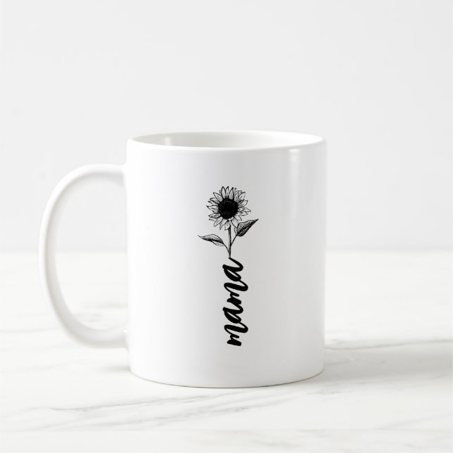 Mug Cadeau de fleur de maman (Gauche)