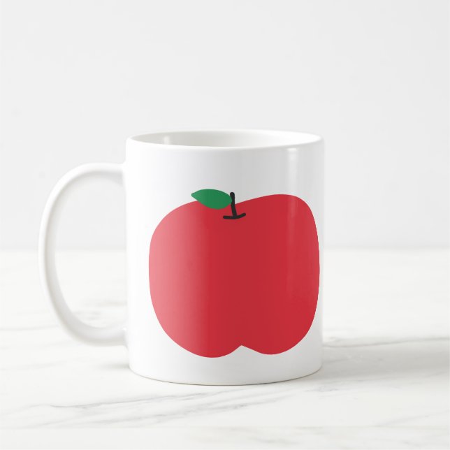 Mug Cadeau de fruit de pomme rouge simple (Gauche)