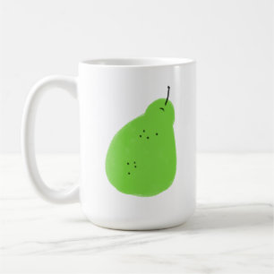 Mug Cadeau de fruit minimaliste Poire verte triste