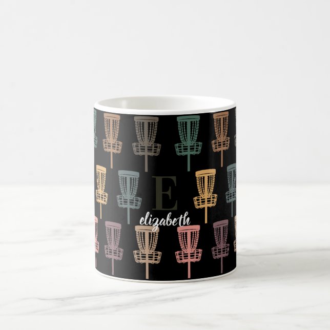 Mug Cadeau de golf sur disque personnalisé initial pou (Centre)