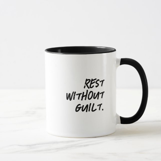 Mug Cadeau de grâce de pleine conscience 'Se reposer s (Droite)