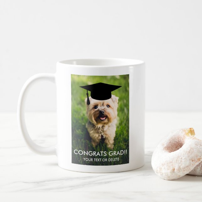 Mug Cadeau de graduation mignonne Amusant chien Lover  (Avec donut)