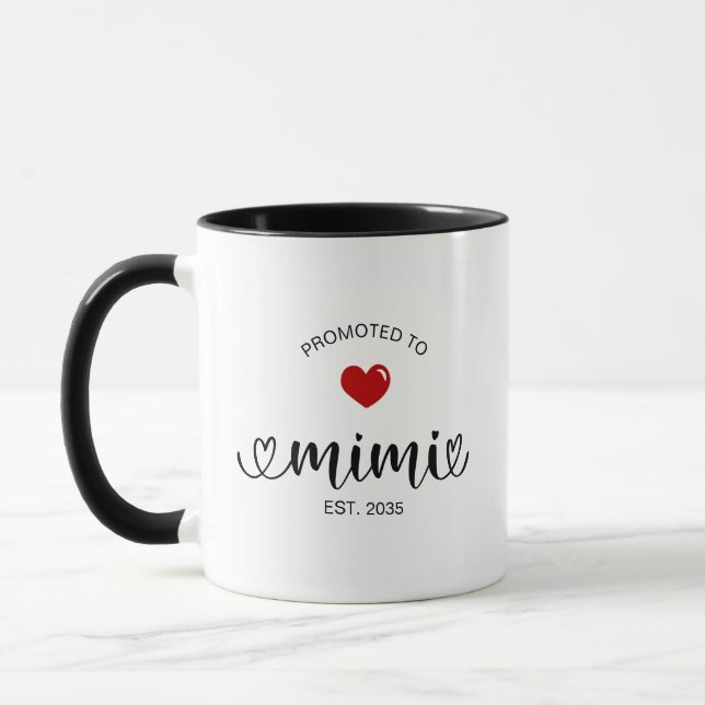 Mug Cadeau de grand-mère établie promue Mimi (Gauche)