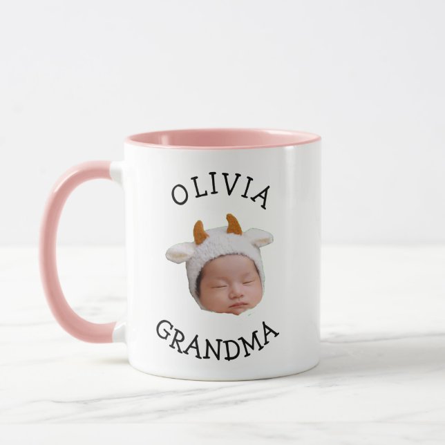 Mug Cadeau de grand-mère pour la fête de papa visage d (Gauche)