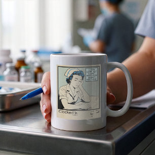 Mug Cadeau de infirmière fatiguée pour IA, IPDE, trava