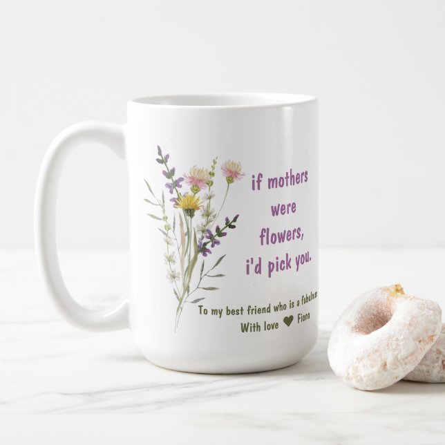Mug cadeau de jour de mère élégant (Avec donut)