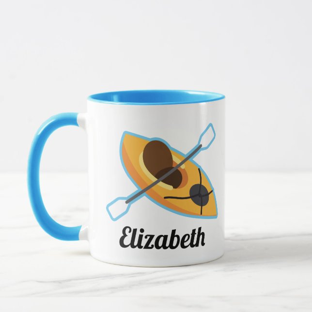 Mug Cadeau de kayak personnalisé (Gauche)
