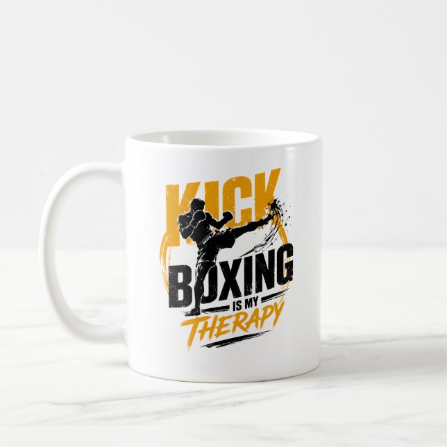Mug Cadeau de kickboxing pour boxeur et combattant de  (Gauche)