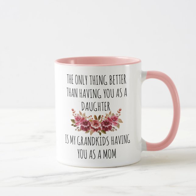 Mug Cadeau de la fête des mères à une fille de la part (Droite)