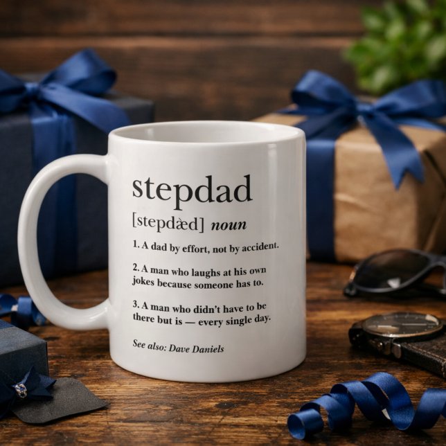 Mug Cadeau de la fête des pères : définition moderne e (Créateur téléchargé)