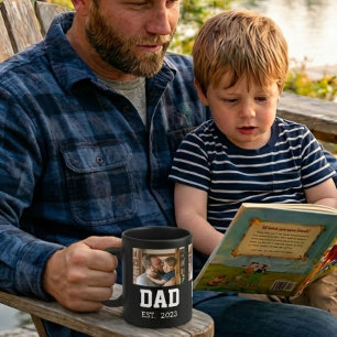 Mug Cadeau de la fête des pères photo Papa établi Mini