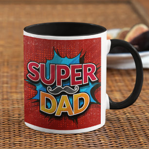 Mug Cadeau de la fête des pères Super Papa Moustache B