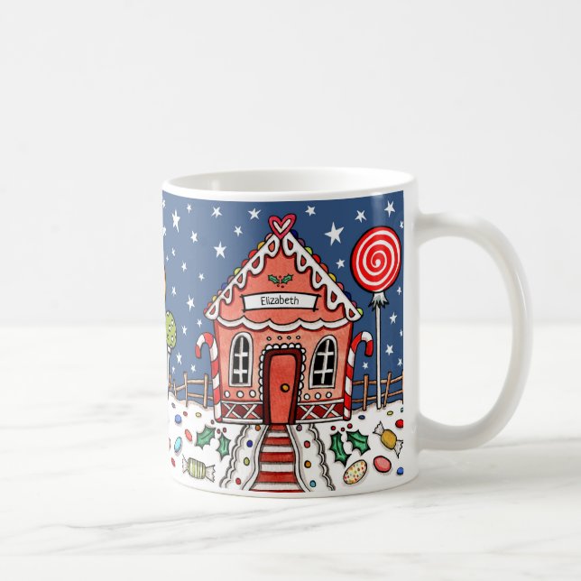 Mug Cadeau de la maison de pain d'épice de Noël person (Droite)