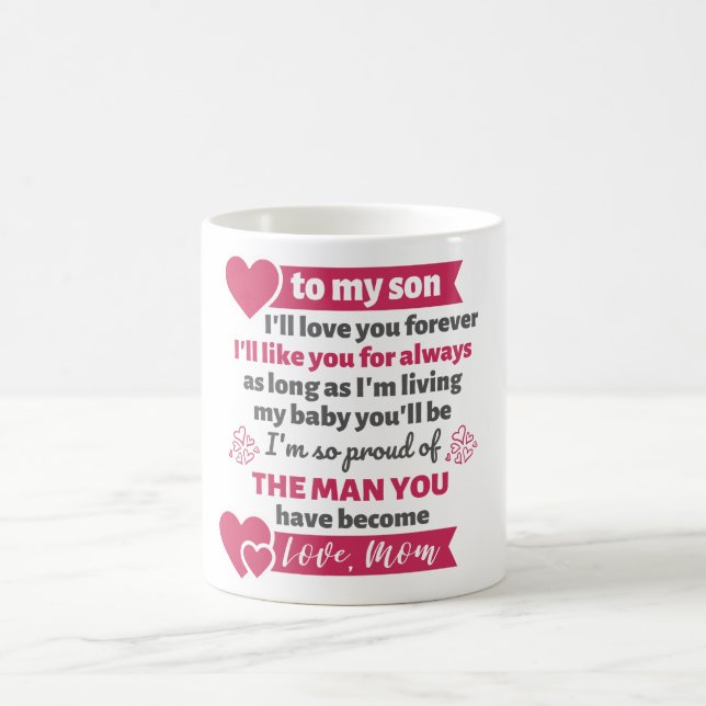 Mug cadeau de la mère au fils (Centre)