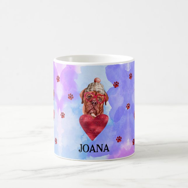 Mug Cadeau de la Saint-Valentin Chien Mâtin Français B (Centre)