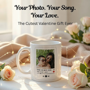 Mug Cadeau de la Saint Valentin, Musique personnalisée