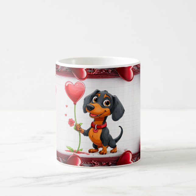 Mug Cadeau de la Saint-Valentin pour chien pour elle (Centre)