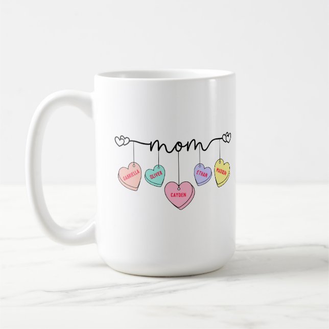 Mug Cadeau de la Saint-Valentin pour maman avec les pr (Gauche)