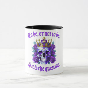 Mug Cadeau de la Tête de Mort Couronne Rosen Roi Lila