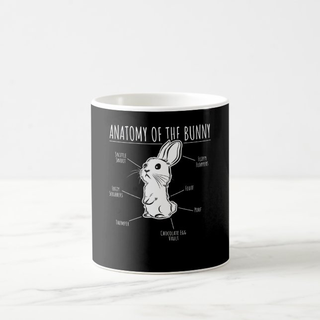 Mug Cadeau de lapin|Anatomie Du Lapin Cute Rabbit Amou (Centre)