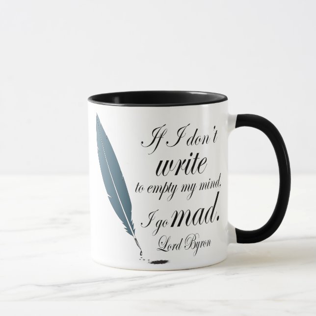 Mug Cadeau de lecture de seigneur Byron Writing Quote (Droite)