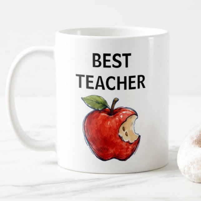 Mug Cadeau de l'éducateur Apple MEILLEUR ENSEIGNANT (Créateur téléchargé)
