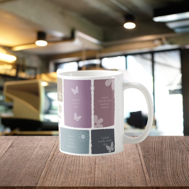 Mug Cadeau de l'enseignant Boho avec des affirmations  (Créateur téléchargé)