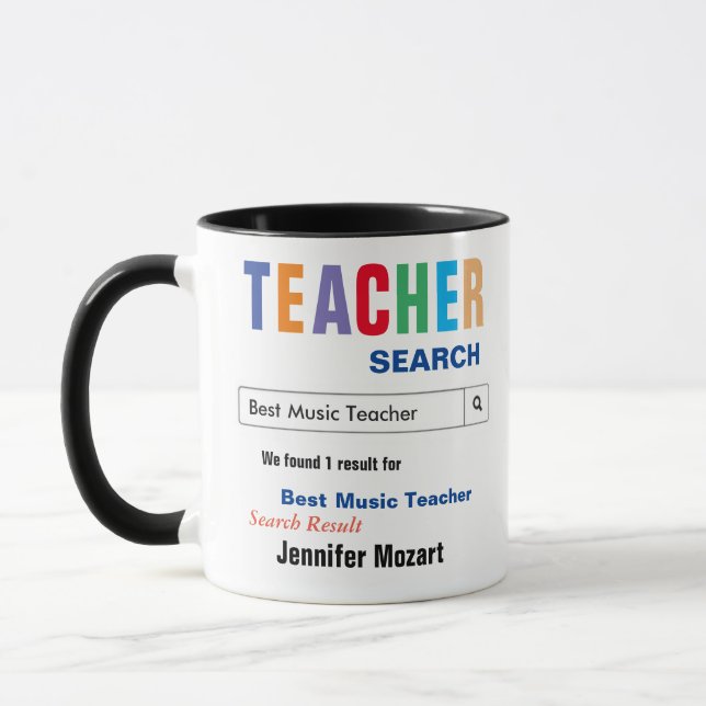 Mug Cadeau de l'enseignant de musique (Gauche)