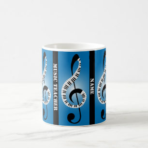 Mug Cadeau de l'enseignant de piano funky Personnalisé