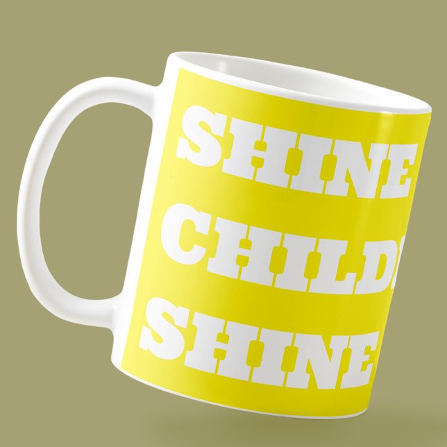 Mug Cadeau de l'enseignant - Message d'application col (Shine Bright Children Shine Bright Mug Wrap)