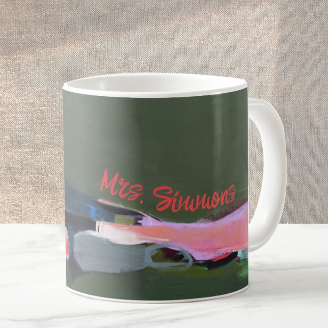 Mug Cadeau de l'enseignant Peinture Abstraite personna (Créateur téléchargé)