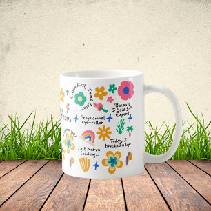 Mug Cadeau de l'enseignant super Floral avec des affil