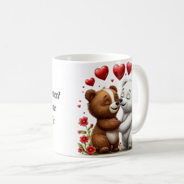 Mug Cadeau de maison de citation d'amour magique d'our (Devant droit)