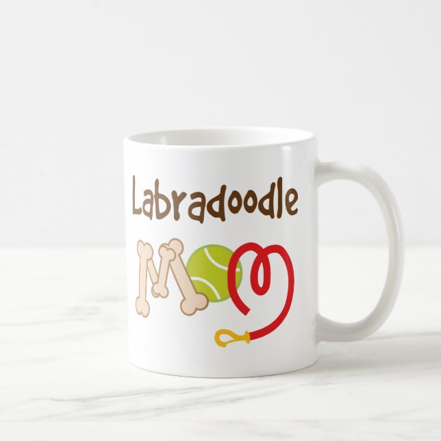 Mug Cadeau de maman de race de chien de Labradoodle (Droite)