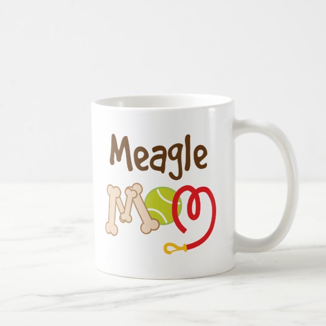 Mug Cadeau de maman de race de chien de Meagle (Droite)