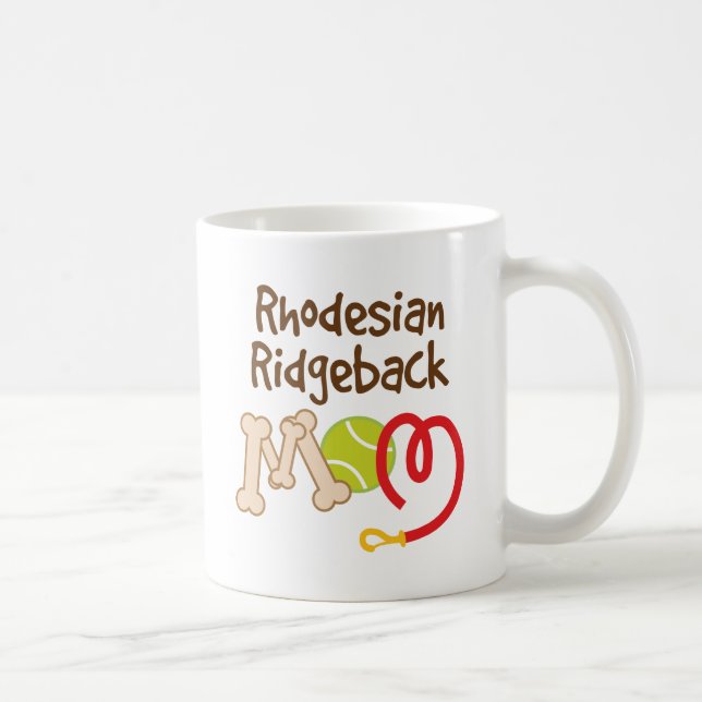 Mug Cadeau de maman de race de chien de Rhodesian (Droite)