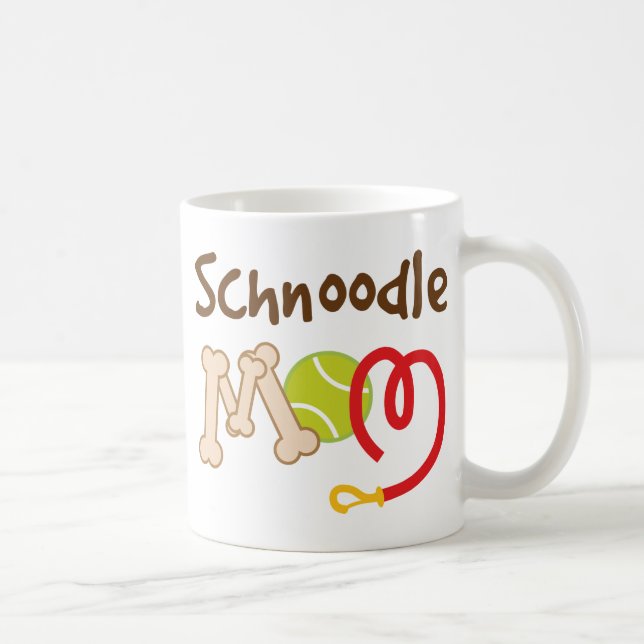 Mug Cadeau de maman de race de chien de Schnoodle (Droite)