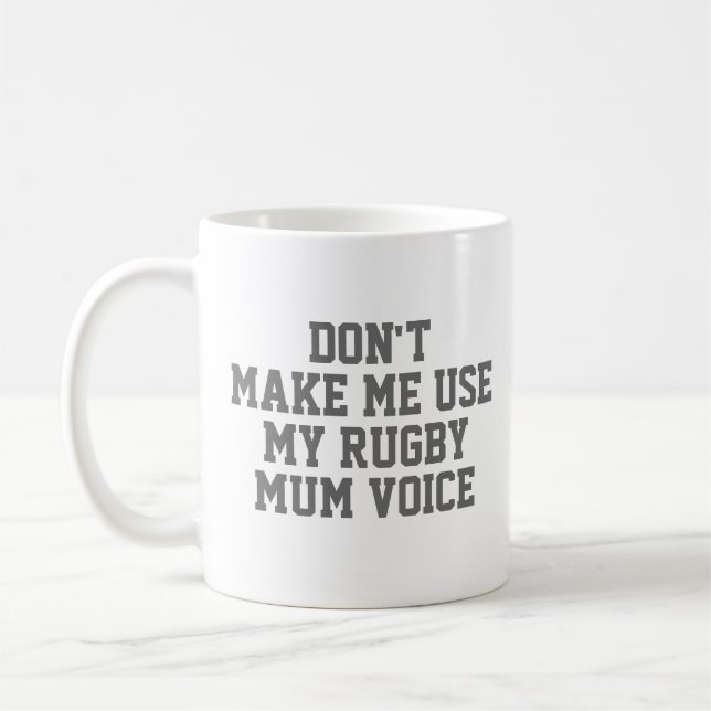 Mug cadeau de maman rugby | Drôle Citation Slogan  (Gauche)