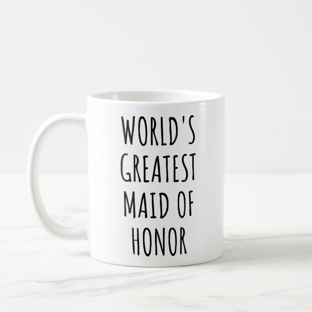 Mug Cadeau de mariage de demoiselle d'honneur le plus  (Gauche)