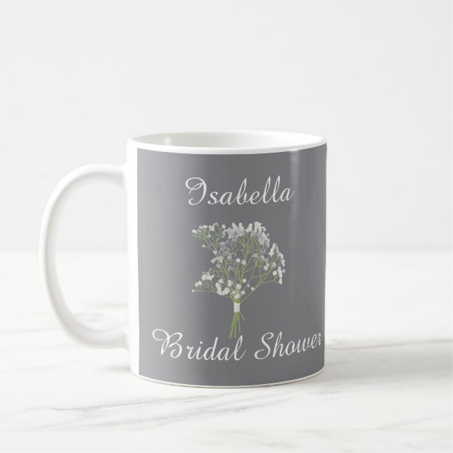 Mug Cadeau de mariage floral, douche de mariée personn (Gauche)