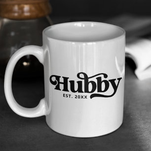 Mug Cadeau de Mariage Personnalisé Rétro pour Couple M