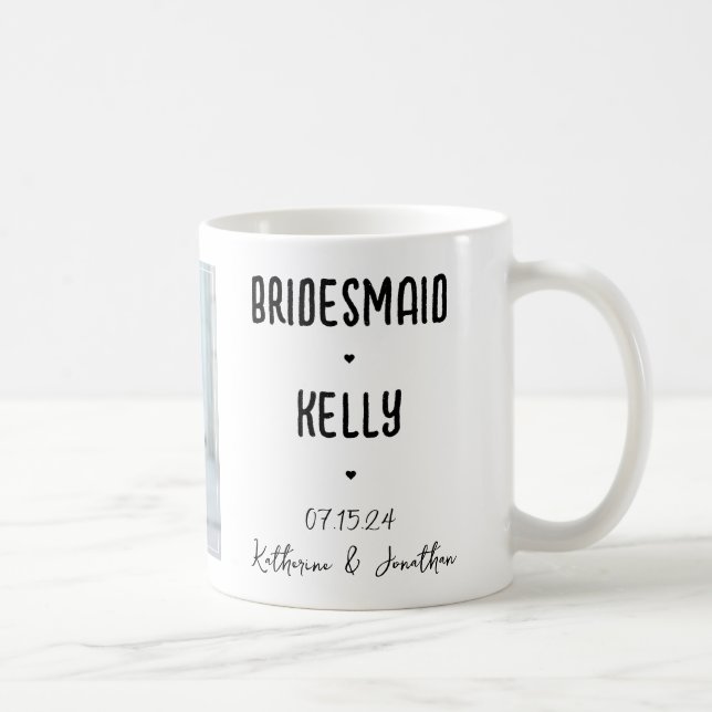 Mug Cadeau de mariage photo personnalisé pour demoisel (Droite)