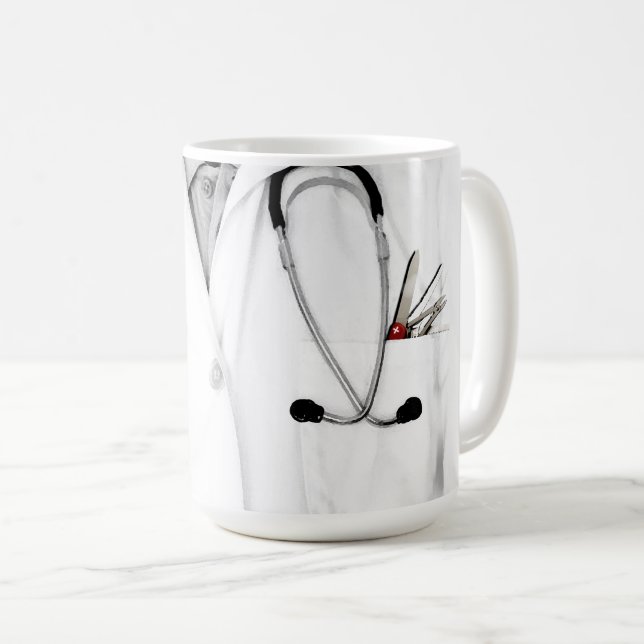 Mug Cadeau de médecin personnalisé (Devant droit)