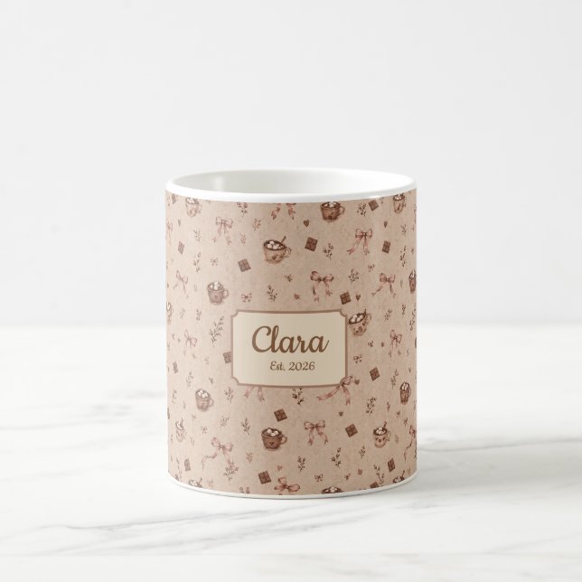 Mug Cadeau de motif de chocolat chaud Cozy Cocoa avec  (Centre)