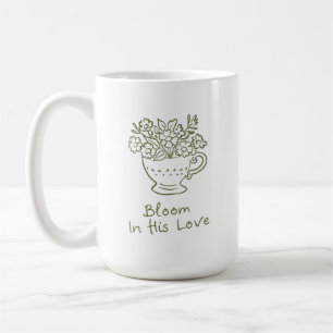 Mug Cadeau de motivation chrétien floral cosy et esthé