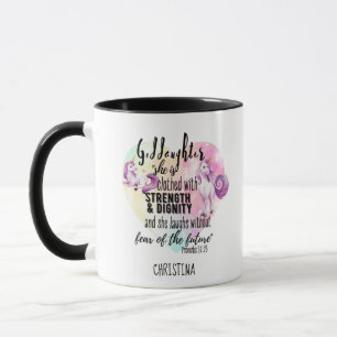 Mug Cadeau de Nièce Adolescente Licorne Rose Proverbe