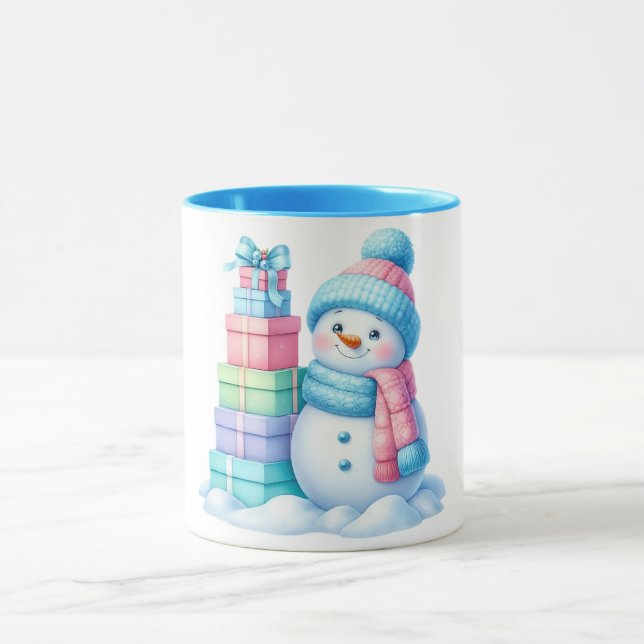 Mug cadeau de Noël bonhomme de neige (Centre)