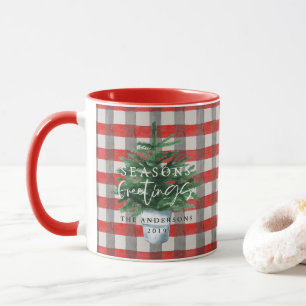 Mug Cadeau de Noël d'arbre de Joyeuses Fêtes