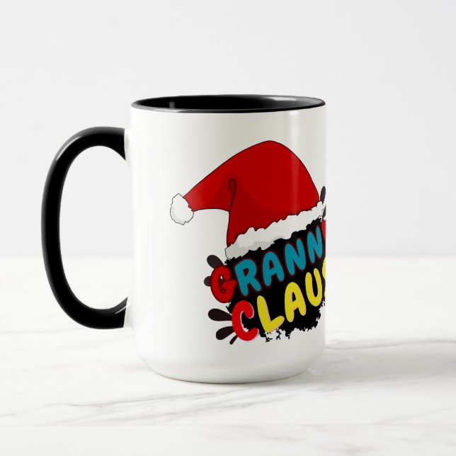 Mug cadeau de Noël de mamie claus, (Gauche)