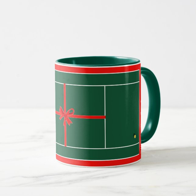 Mug Cadeau de Noël de tennis (Devant droit)